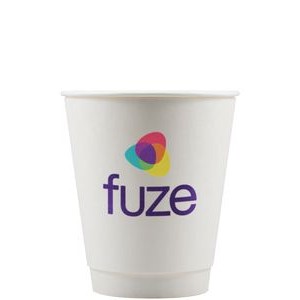 12 oz Insulated Paper Cup - White - Digital