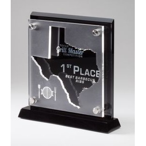 Floating Texas Map Shape Award