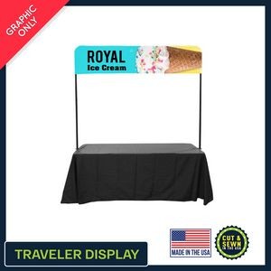 8' Traveler Tabletop 1/4 Banner Graphic Only - Made in the USA
