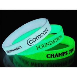 Glow in the Dark Printed Custom Silicone Wristband (15 Day Delivery)
