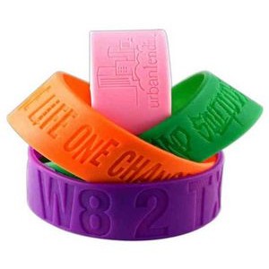 1" Debossed Silicone Wristband
