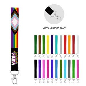 3/4" Full Color Sublimated Wrist Keychain Lanyard w/ Lobster Claw