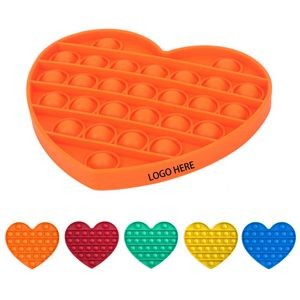 Heart Push Pop Bubble Fidget Toy
