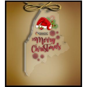 Maine Ornament in Clear Acrylic