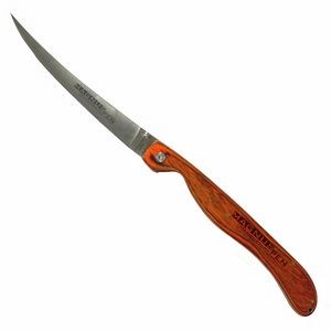 Folding Filet Knife W/Wood Handle (3-5 Days)
