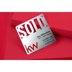 Square Metal Business Cards