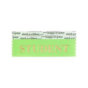 Student Stk A Rbn Neon Green Ribbon Gold Foil