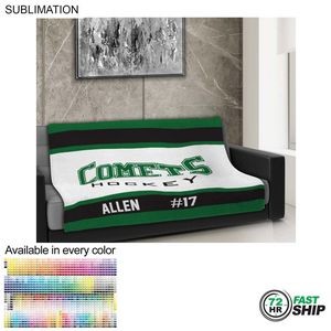 72 Hr Fast Ship - Team Blanket in Plush and cozy Mink Flannel Fleece, 50x60, Couch size
