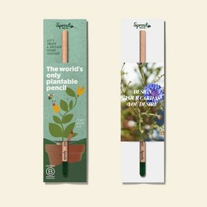SproutWorld Custom Engraved Plantable Pencil in Standard Single Card