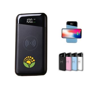 8000 mAh Wireless Power Bank With LED Display