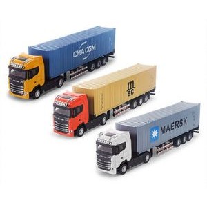 1:50 Alloy ABS container truck 3D simulation car toy