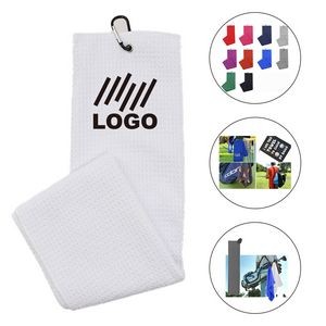 Customizable Microfiber Waffle Golf Towel