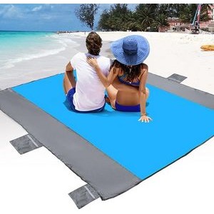 Extra Large Beach Blanket, Sandfree Beach Mat 108"x85.2" for 7 Persons,