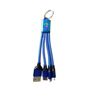 Multi 3 in 1 Charging Cable with Key Chain