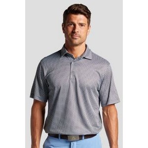Bermuda Sands® Men's "Cromwell" Mini-Geo Print Polo Shirt