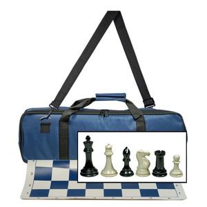Triple Weight Tournament Chess Set, Silicone Board, Bag-4 in. King