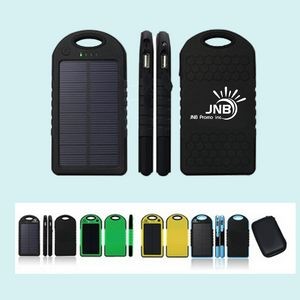 Solar Power Bank with 3-in-1 USB Cable and Carabiner