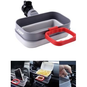 Sauce Holder and French Fries Holder Set for Car Mini Foldable Storage Basket Fry Box