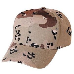 Low Crown Constructed 6 Panel Camo Twill Cap
