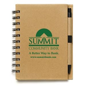 "Cruz" Larger Size Eco Inspired Jotter Notepad Notebook with Paper Pen