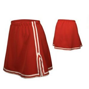 Girl's 14 Oz. Double Knit Solid Color A-Line Skirt w/Bottom Trim & One Side V-Notch