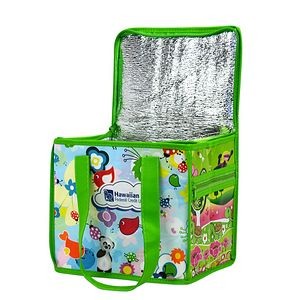 Custom 120g Laminated Non-Woven Insulated Lunch Cooler Bag 9"x8"x6"
