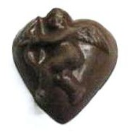 Chocolate Heart Large w/Cupid