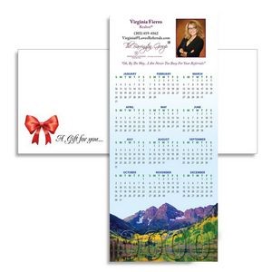 Magnetic Calendar with Envelope - Mountain Scene