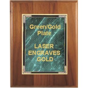 Cherry Plaque 7" x 9" - Green/Gold 5" x 7" Marble Mist Plate