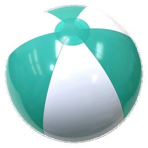 Inflatable Teal/White Beach Ball (16")