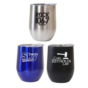 12 Oz. Double Wall Stainless Steel Vacuum Insulated Wine Cup