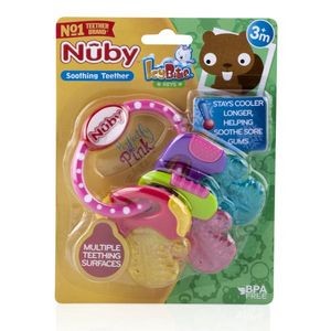 Nuby Ice Gel Teething Keys - 3M+, BPA Free (Case of 48)