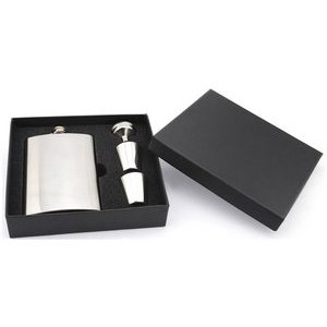 8 Oz. Stainless Steel Hip Flask Gift Set