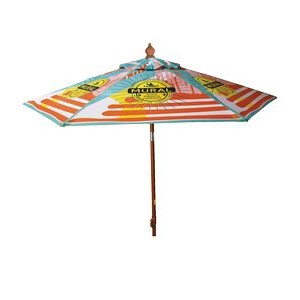 7' Full Color Steel Market Umbrella
