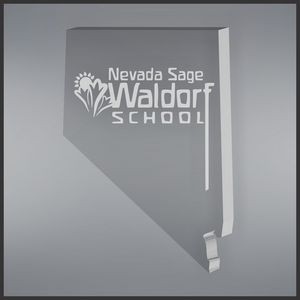 5.50" Nevada Shape Paperweight in Clear, Laser Engraved