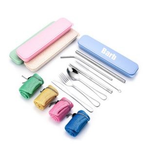 9 Pieces Portable Stainless Steel Cutlery Set