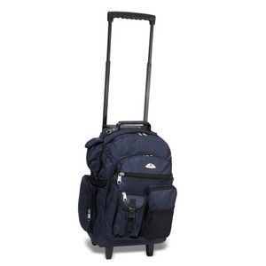 Everest Deluxe Wheeled Backpack, Navy Blue