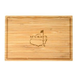 18" Rectangle Bamboo Cutting Board Thick Style with Juice Groove