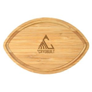 15" Football Shape Bamboo Cutting Board with Juice Groove