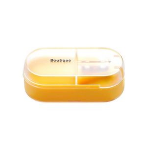 Plastic Portable Small Medicine Box with Pill Cutter