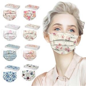 Disposable Wrapped Printed Masks Individually Pack-3 Ply