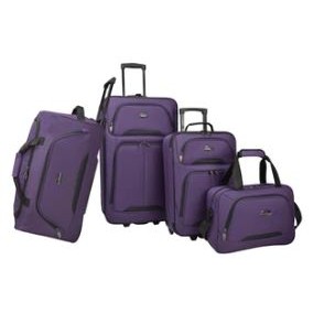 Traveler's Choice® Vineyard 4 Piece Soft Side Luggage Set (Purple)