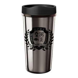 16 Oz. ThermalTraveller™ Metallic Foil Tumbler w/LP Lid - Made in the USA