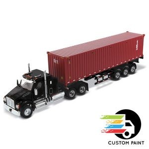1:50 Kenworth T880 SFFA Day Cab with 40" Sleeper & Skelatal Trailer with 40' Dry Goods Sea Container
