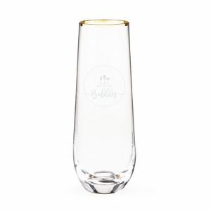 Gilded Stemless Champagne Flute Set by Twine®