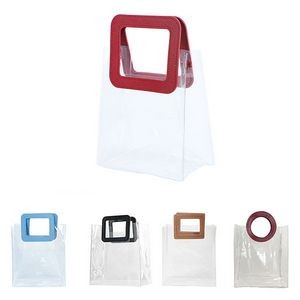 PVC Clear Tote Bag with Square/ Round Handle