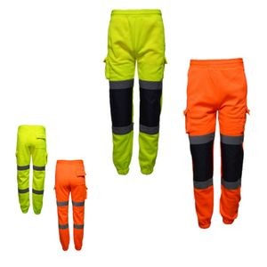 Visipro Reflective Front Colorblock Safety Jogger Sweatpants - 280g Fleece - Ansi 107-2020 Class 3