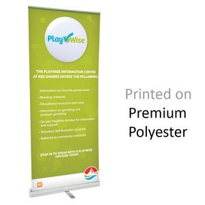 Retractable Banner & Stand w/Premium Polyester Textile (39.5"w x 82"h)