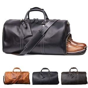 Cowhide Leather Travel Luggage Bag