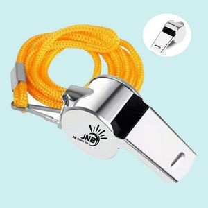 Stainless Steel Sports Whistle with Lanyard